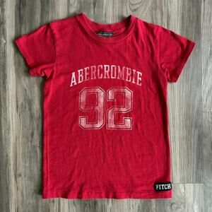 Vintage Y2K Abercrombie And Fitch T-Shirt Womens Size M Varsity 92 Red